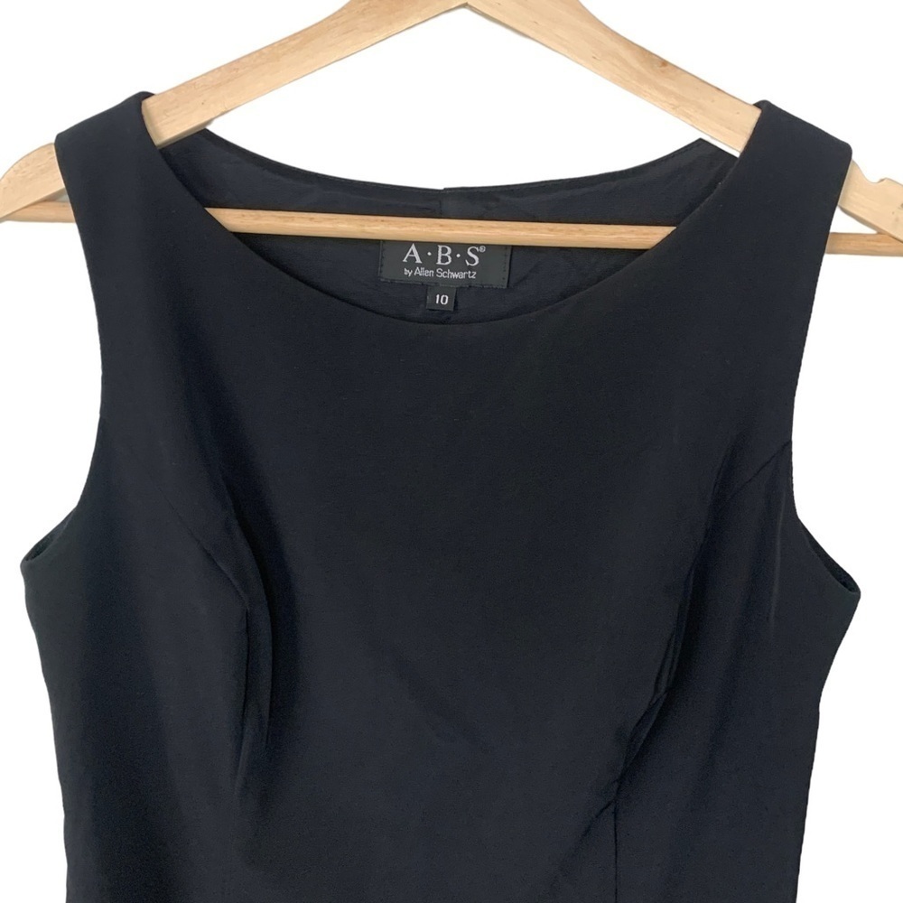 A.B.S. By Allen Schwartz Side Zippers Sleeveless Bodycon Mini Dress Black Sz 10 - Picture 3 of 11